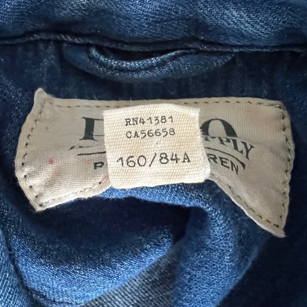 Polo Ralph Lauren - Oversized Women’s  Denim Jacket Blue Military Style Sz S - Picture 10 of 17